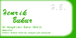 henrik bukur business card